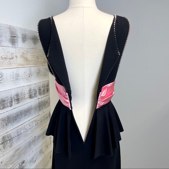 GUCCI Black Bow Gem Gown Dress 515119 Size S 4 6 - Picture 7 of 13